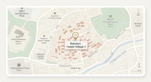 Map of Bukchon Hanok Village